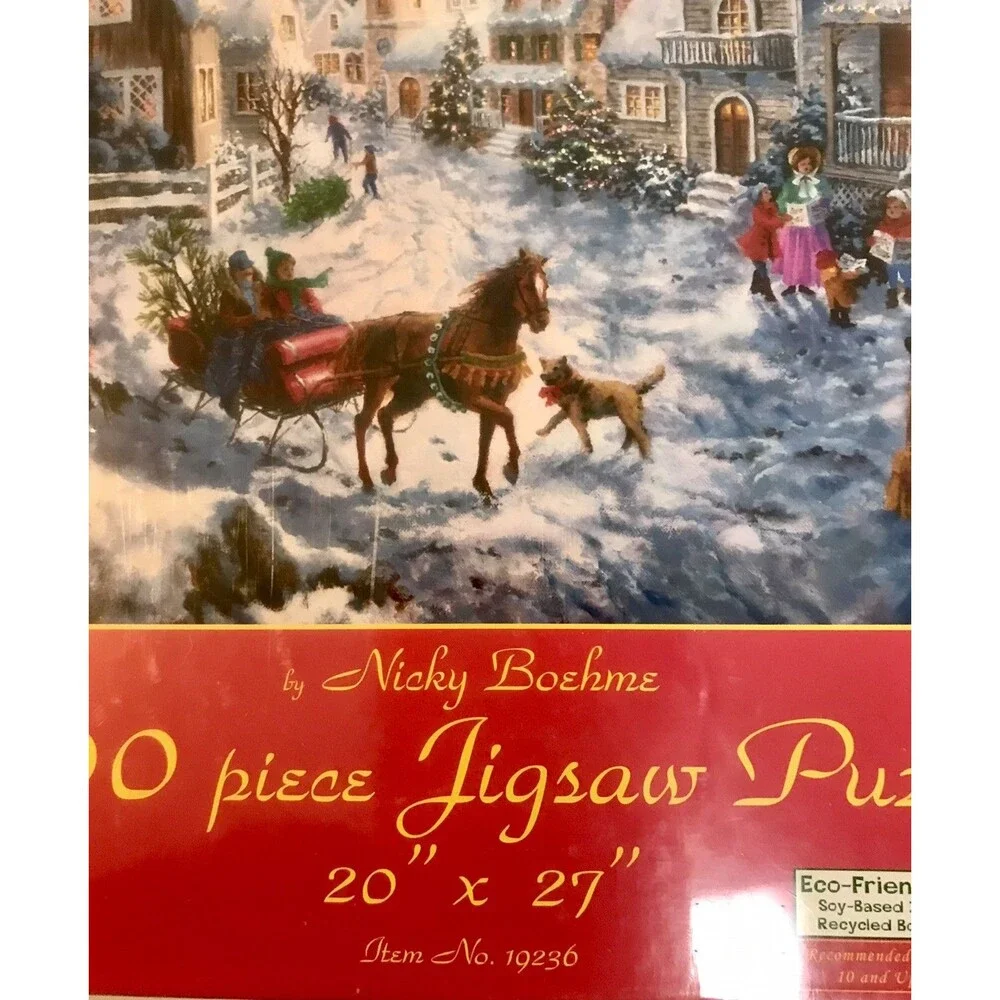 NEW Christmas Sunsout Nicky Boehme 1000 Piece Jigsaw Puzzle Merry Xmas 20 x 27